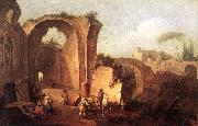 ZAIS, Giuseppe Landscape with Ruins and Archway oil on canvas